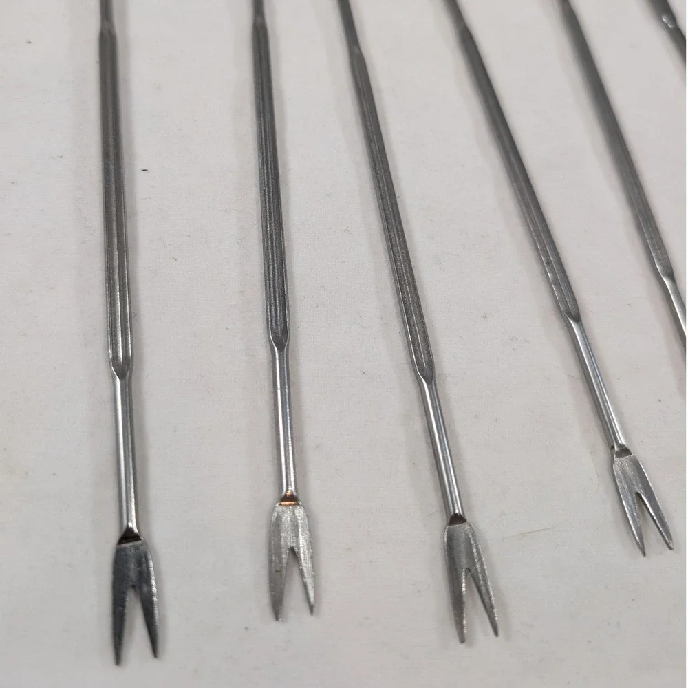 Vintage Stainless Steel Seafood Crab Lobster Picks Forks Set of 10 Scoop Tools